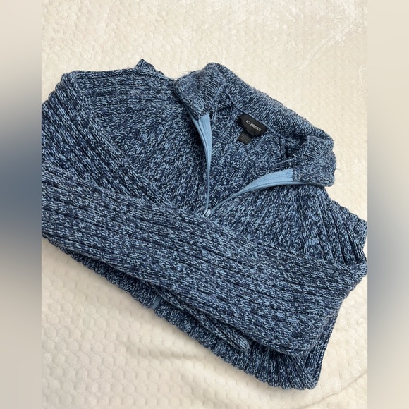 Men’s Large Express Zip Up Knit Sweater - Picture 2 of 3